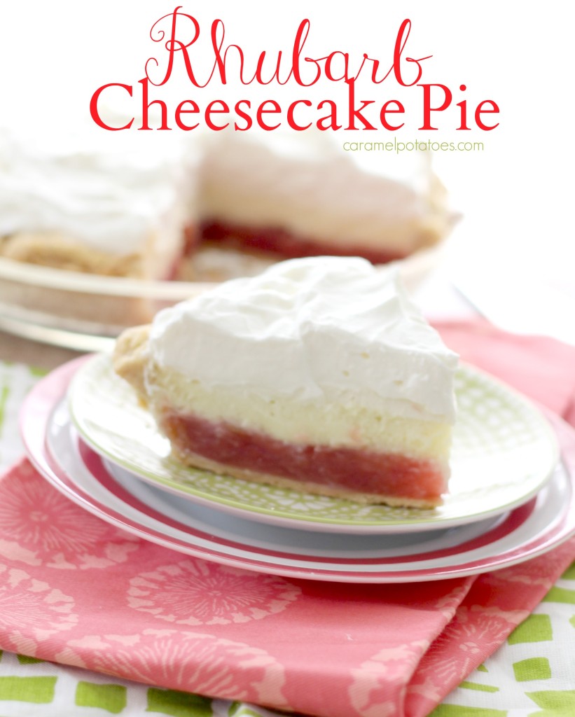 rhubarb cheesecake pie 