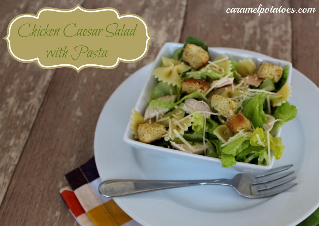 chicken caesar salad with pasta