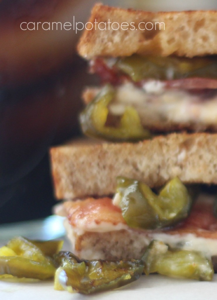 Grilled Pimento Cheese with Bacon and Candied Jalapenos