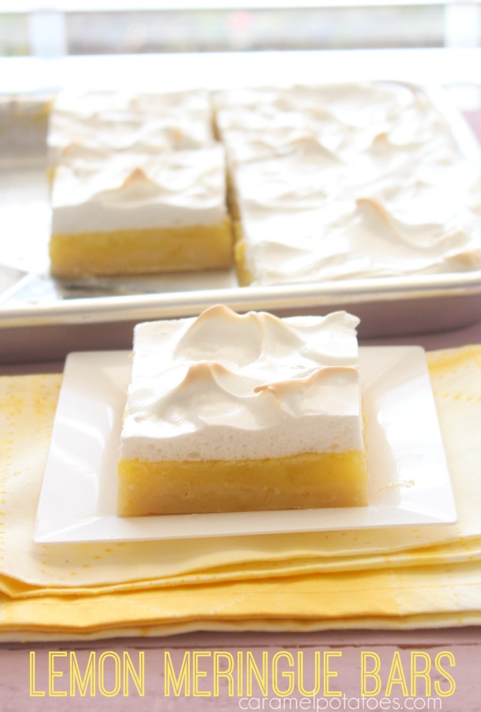 Lemon Meringue Bars - All the great flavor of pie in an easy-to-make bar!  Love it.