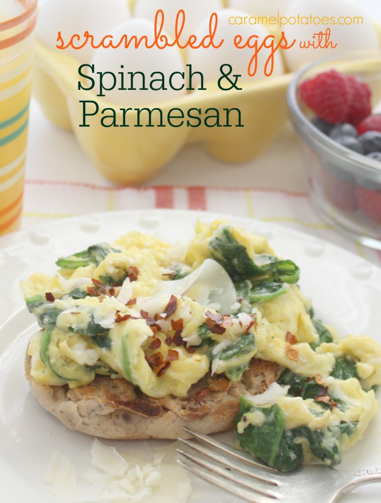 Scrambled Eggs with Spinach and Parmesan