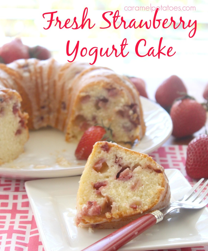 Fresh Strawberry Yogurt Cake