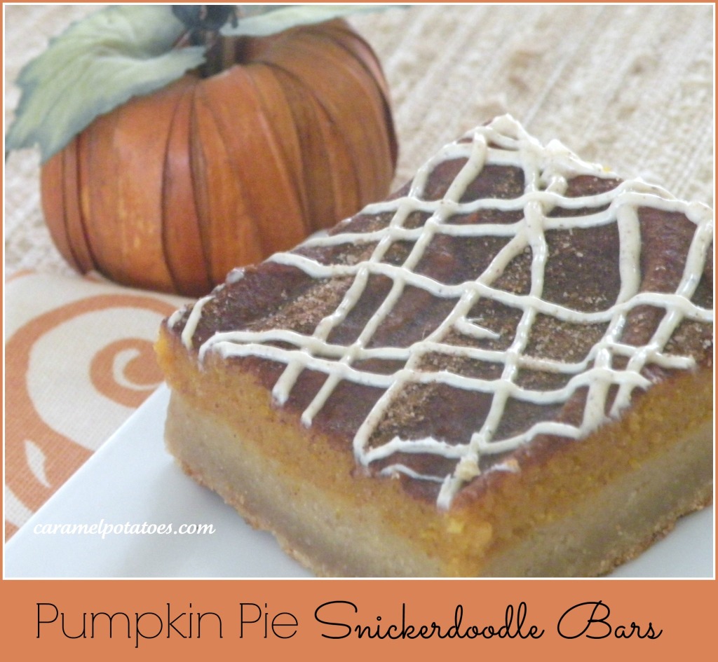 Pumpkin Pie Snickerdoodle Bars
